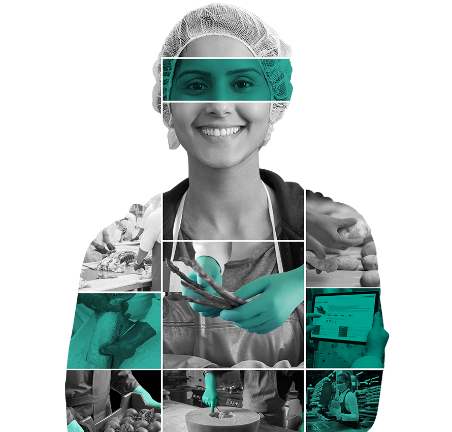Imaginea emblematică a unei femei din domeniul alimentar activități biologice în verde