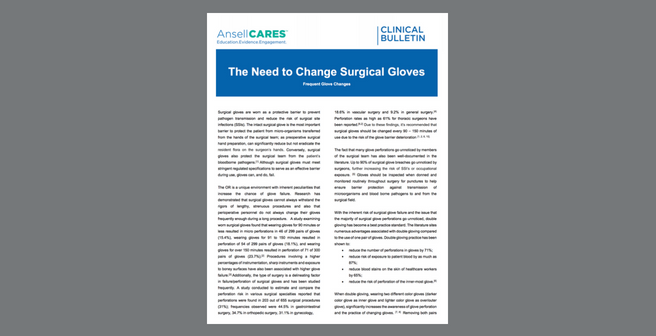 The Need to Change Surgical Gloves